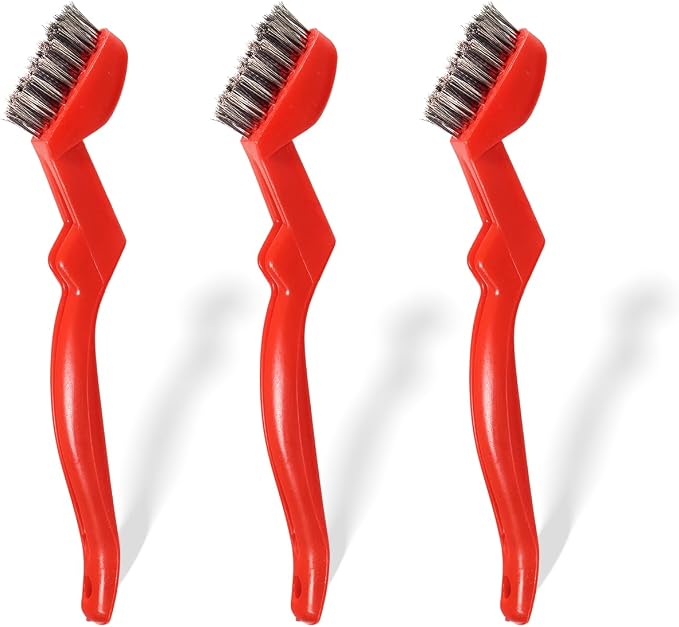 GOLDEN SMILE 3-Pack 7" Stainless Steel Wire Brushes by GOLDENSMILE