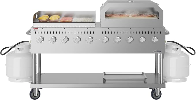 72 in. Full Stainless Steel Commercial Outdoor Propane Gas Grill by KoolMore