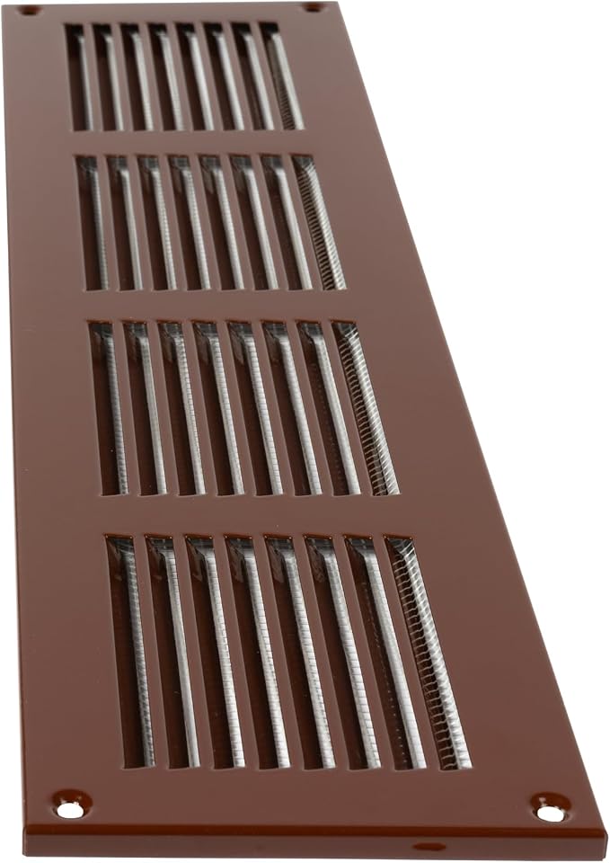 Repa Market Air Vent Cover 16x4 Inch Brown Galvanized Steel Louvered Grill Cover - Image 8