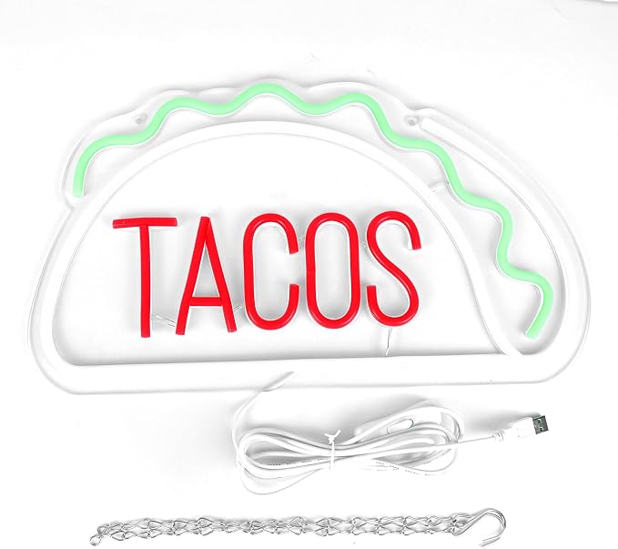 JFLLamp Tacos Neon Signs for Wall Decor Neon Lights for Tortilla Shop Led Signs - Image 6