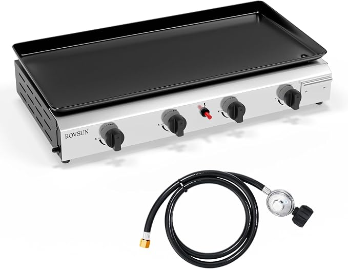 ROVSUN 4 Burner Portable Propane Griddle by ROVSUN