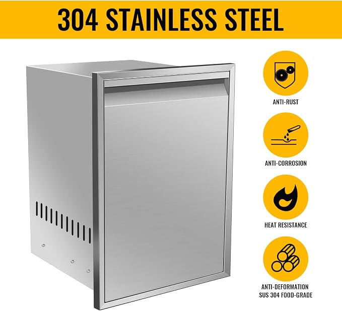 Outdoor Kitchen Drawers, Box Frame Style Flush Mount BBQ Drawer w/Stainless - Image 4