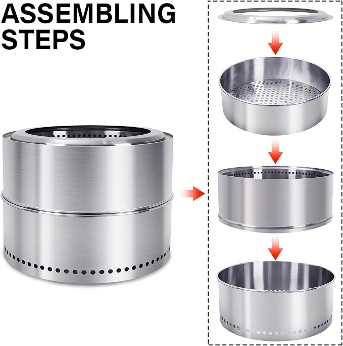 HGD 16 inch Smokeless Firepit, Stainless Steel Fire Pits, Smokeless Fire Pit - Image 4