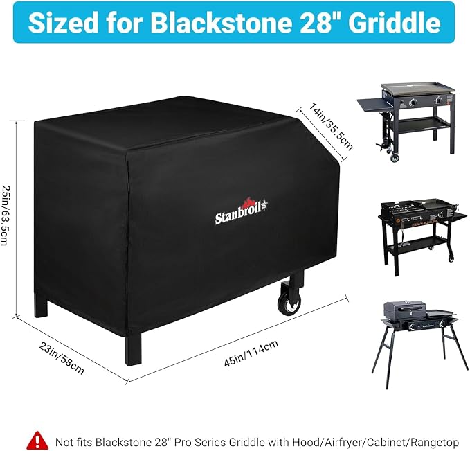 Stanbroil 28" Griddle Cover for Blackstone 2 Burner Grills, 600D Heavy Duty - Image 2