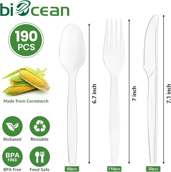 Extra Heavyduty Compostable Cutlery Set - Image 3