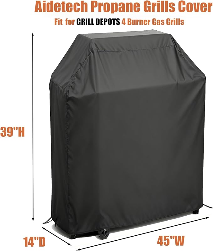 Grill Cover for Grill DEPOTS 4 Burner Gas Grills, Waterproof Outdoor BBQ Covers - Image 2