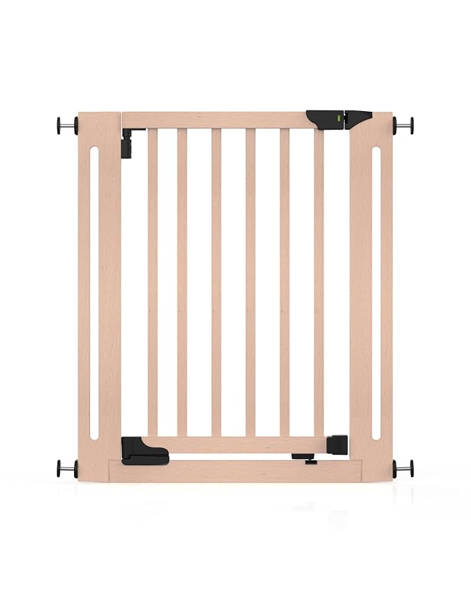 SizeWise™ Wood Pressure Mounted Safety Gate 27.6"-31.5" | Extra-Wide Passage | by BabyDelight