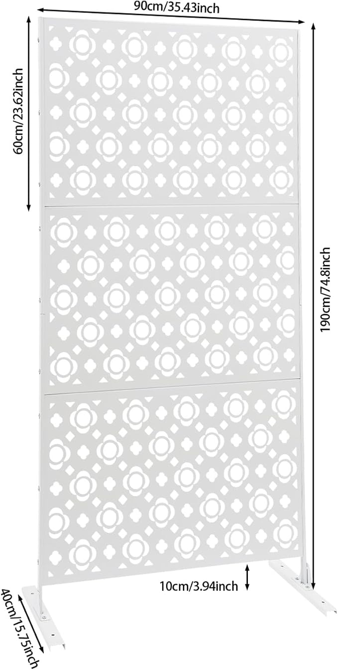 75" H×35" W Decorative Outdoor Privacy Screen - Image 4