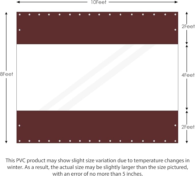 20 Oz Outdoor Vinyl Curtain, Outdoor Clear Panel Curtain, Weather Resistant - Image 6