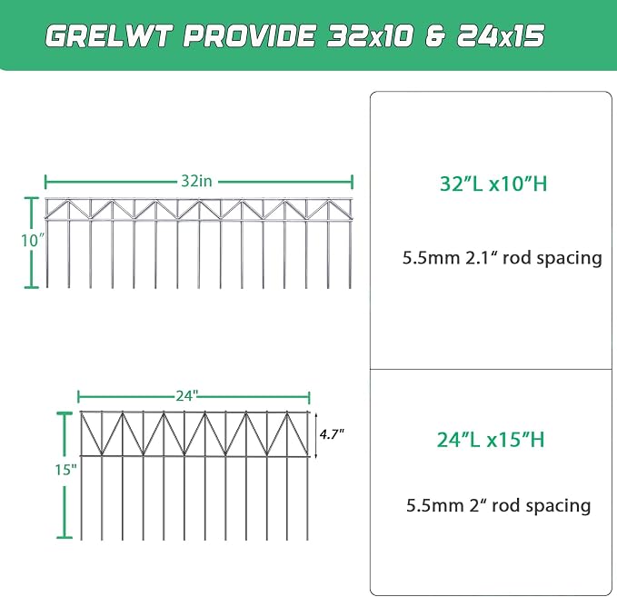 15 Pack 32" L x 10" H Animal Barrier Fence, No Dig Fence Patented Product - Image 4
