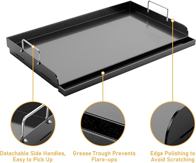 Utheer 25" x 16" Nano-Ceramic Nonstick Griddle - Image 5