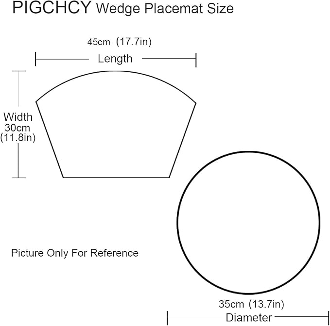 PIGCHCY Wedge Shaped Placemats Set of 6 - Image 2