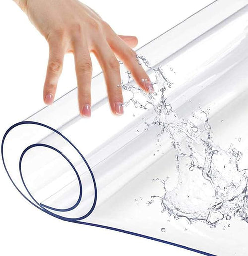 12x16 Inch Crystal Plastic Tablecloth Clear PVC Table Protector Table Cover by Unknown