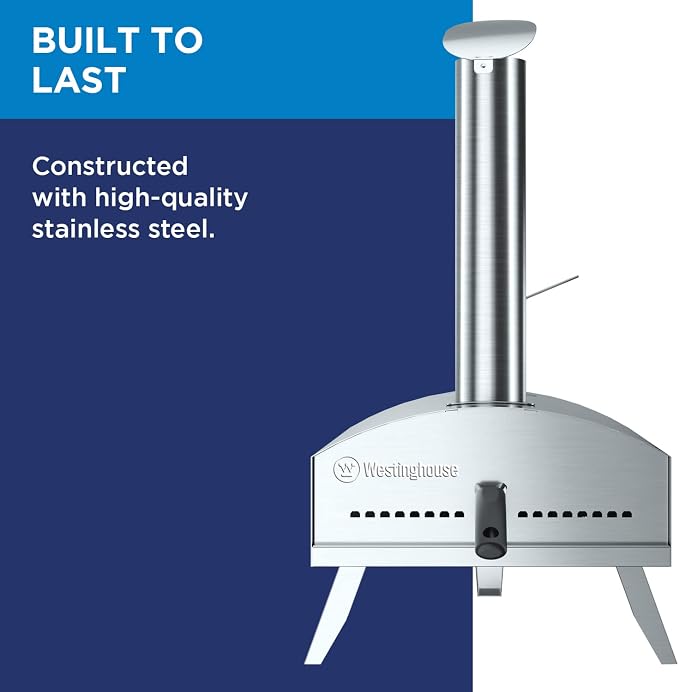 Westinghouse Wood Pellet Artisan Outdoor Pizza Oven -Stainless Steel Portable - Image 2