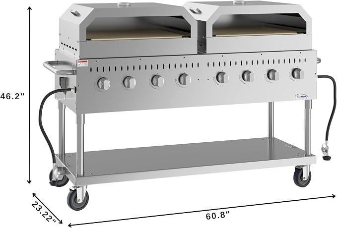 60 in. 8-Burner Commercial Outdoor Propane Gas Grill - Image 3