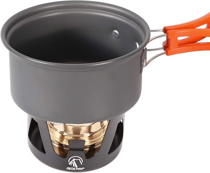 REDCAMP Mini Alcohol Stove for Backpacking, Lightweight Brass Spirit Burner - Image 7