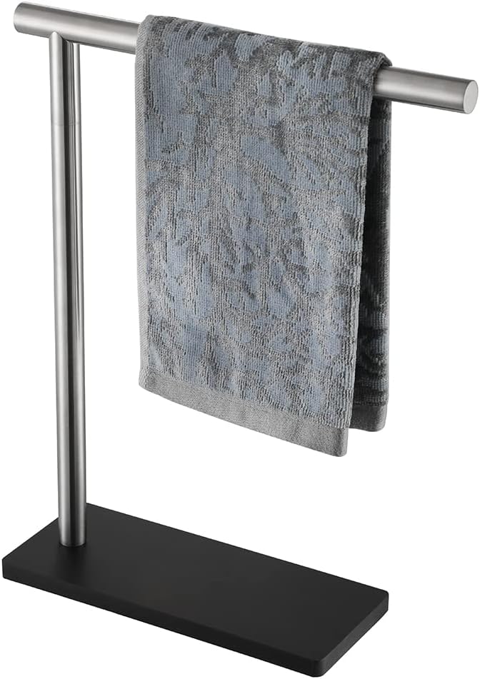 JQK Hand Towel Holder Stand Brushed, Modern Tree Rack Free Standing by Homeimprovement