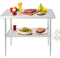 NUUK Heavy Duty Commercial Worktable 24" x 36" Restaurant Kitchen Food Prep by NUUK