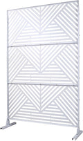 Outdoor Privacy Screen with Geometric Design – Metal Decorative Panel, by FRITHJILL
