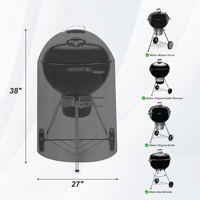 22 Inch Charcoal Kettle Grill Cover, 7150 Cover - Image 2