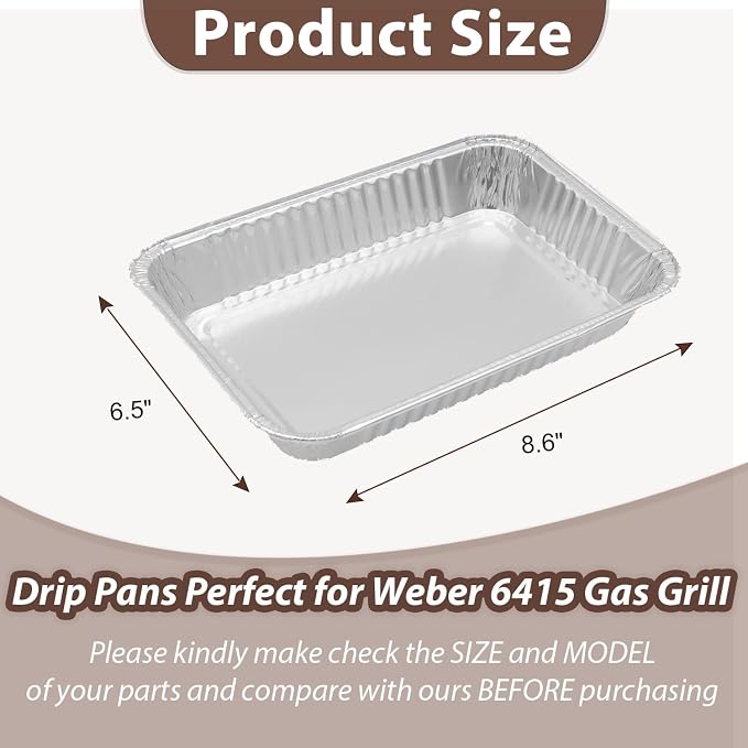 20-Pack Aluminum Grill Drip Pans - Image 2