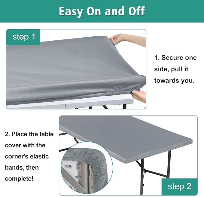 LUSHVIDA 2 Packs Vinyl Card Tablecloth - Image 5