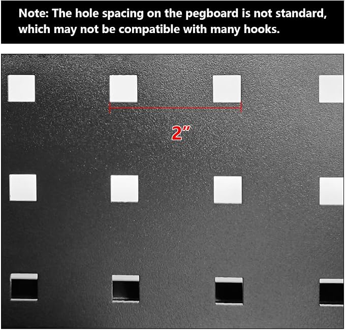 JZD Steel Free Standing Pegboard Shelf Unit, Metal Pegboard Floor Display System - Image 5