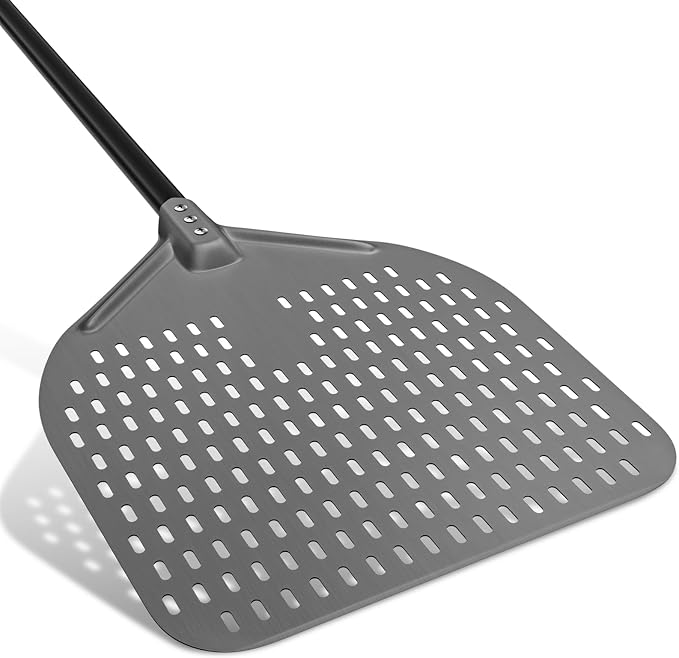 G.a HOMEFAVOR 14" x 17" Perforated Pizza Peel 49 Inch overall, Rectangular - Image 7