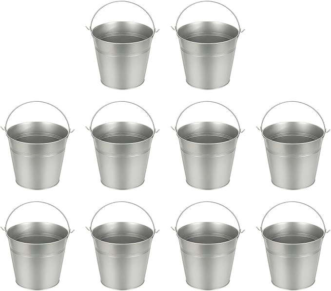 Small Metal Buckets, Mini Buckets by YELARXI