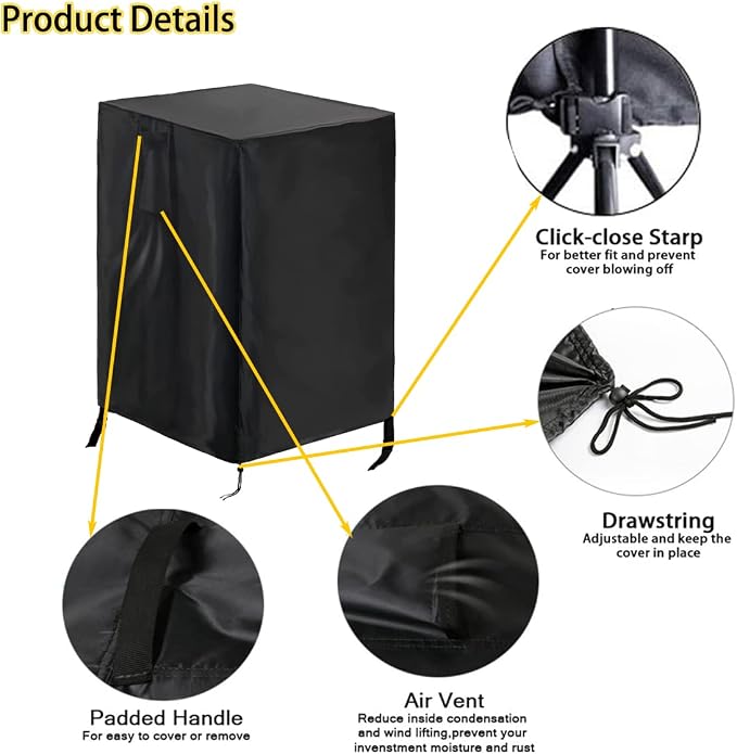 POMER Fire Column Cover, 21inch Square Firepit Cover - Image 3