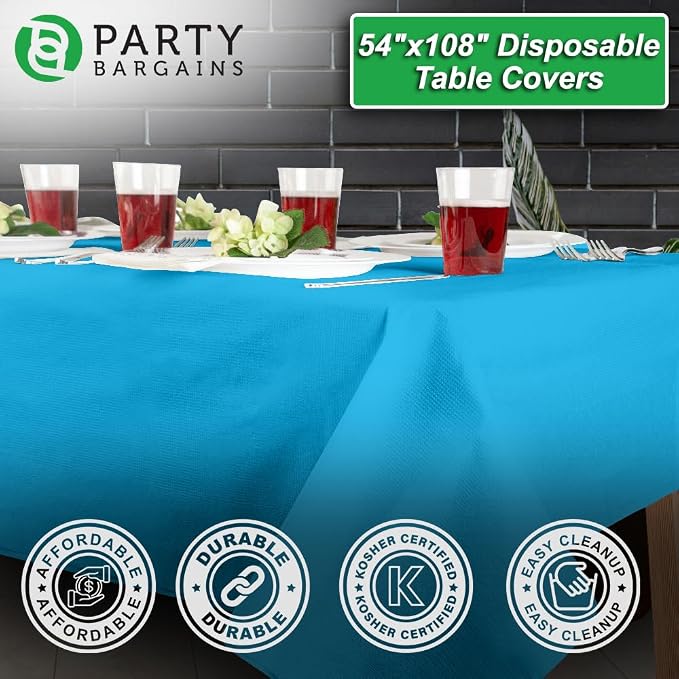 PARTY BARGAINS 40 Disposable Table Covers - Image 2