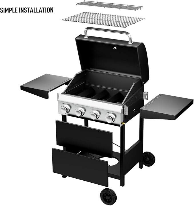 ROVSUN 4-Burner Propane Gas BBQ Grill - Image 5