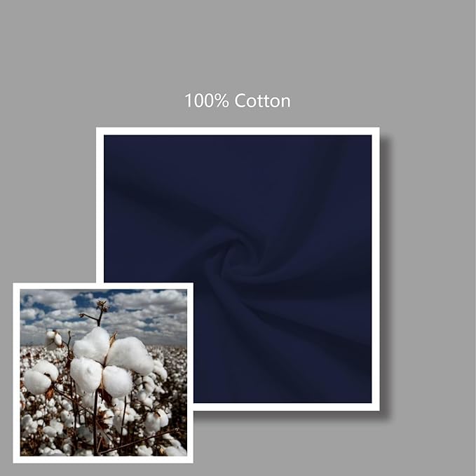TOPDesign 6-Pack Economical 16"x15" Navy Blue Cotton Tote Bag, Lightweight - Image 7