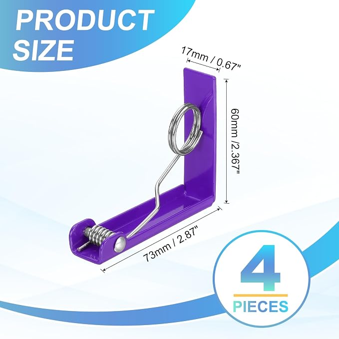uxcell 4 Pack Tablecloth Clips, Stainless Steel Table Cloth Cover Clamps - Image 2
