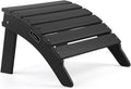 FUNBERRY Folding Adirondack Ottoman, HDPE All Weather Outdoor Foot Rest by FUNBERRY