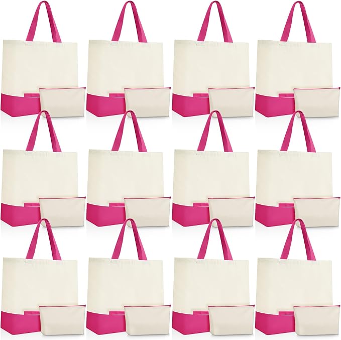 Sanwuta 24 Pcs Canvas Tote Bags Bulk by Sanwuta