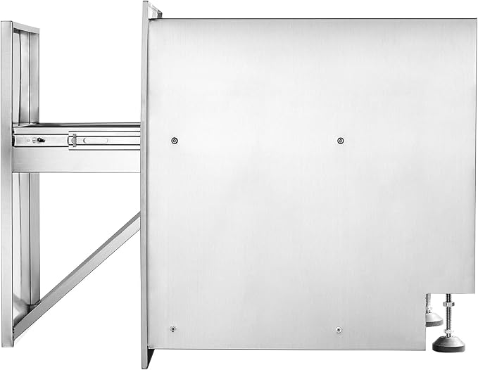 VEVOR Outdoor Kitchen Trash Drawer 17.7W x 25H x 22.8D Inch, Stainless Steel - Image 12