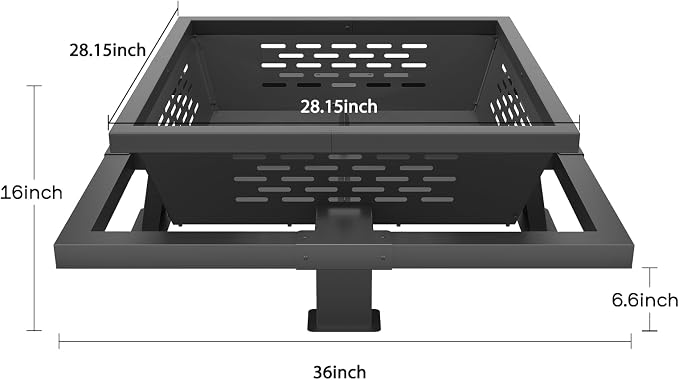 36 inch fire Pit, Square Outdoor Fire Pit - Image 2