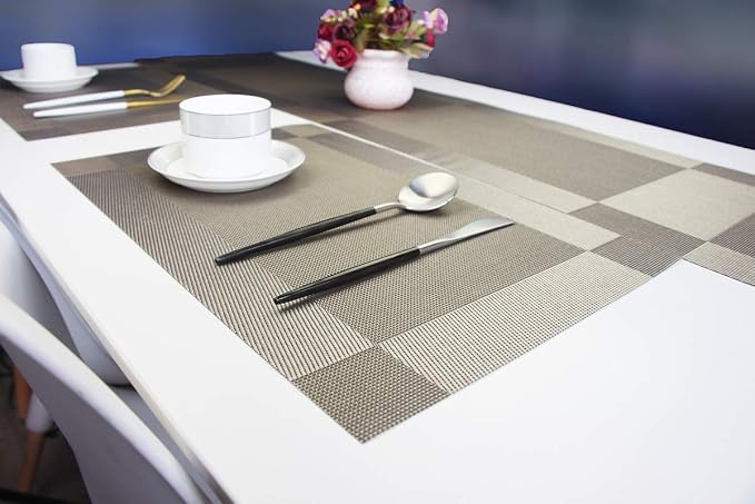 PIGCHCY Elegant Placemats with Matching Table Runner, Washable Placemats - Image 5