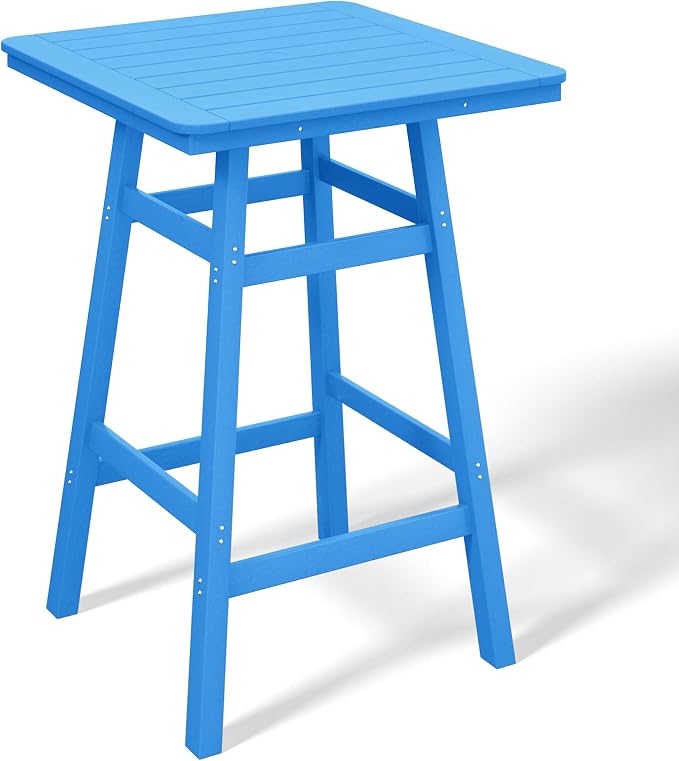 Costaelm Outdoor Bar Table, Patio Bistro Dining Pub Table by Costaelm