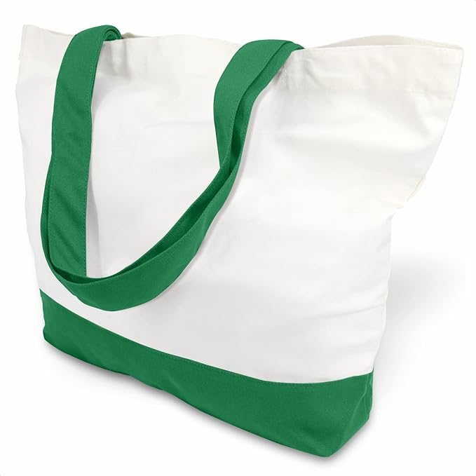 TOPDesign 3-Pack Super Strong Large 12oz Cotton Canvas Tote Bags, Reusable by TOPDesign
