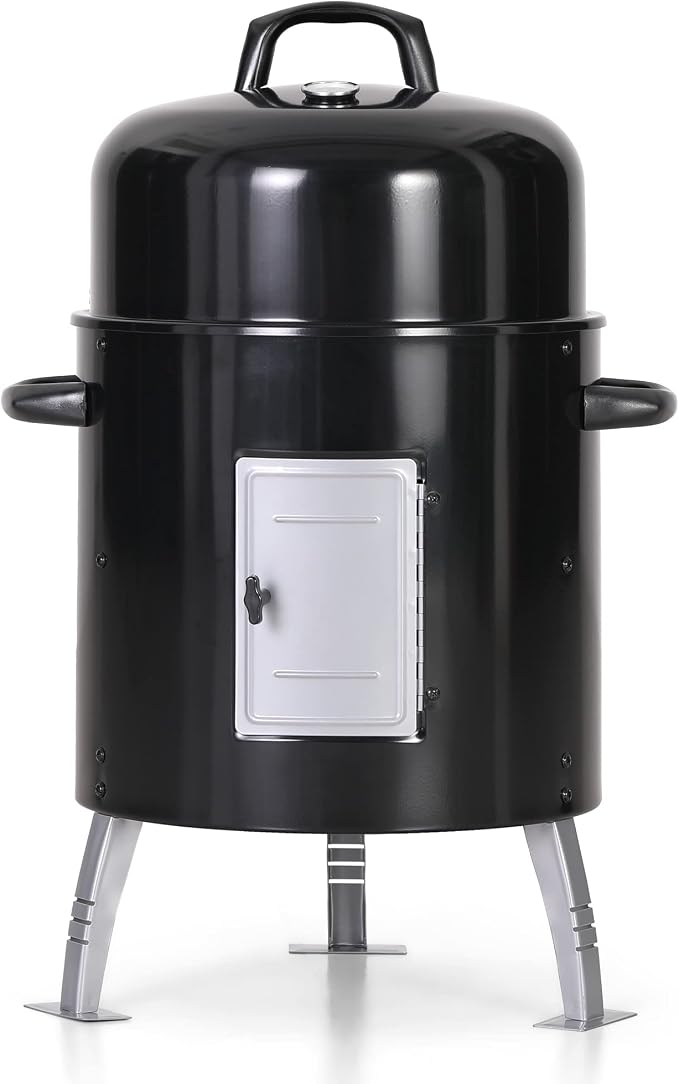 Captiva Designs 17-Inch Outdoor Vertical Smoker, Wood Chunks Smoker by CaptivaDesigns