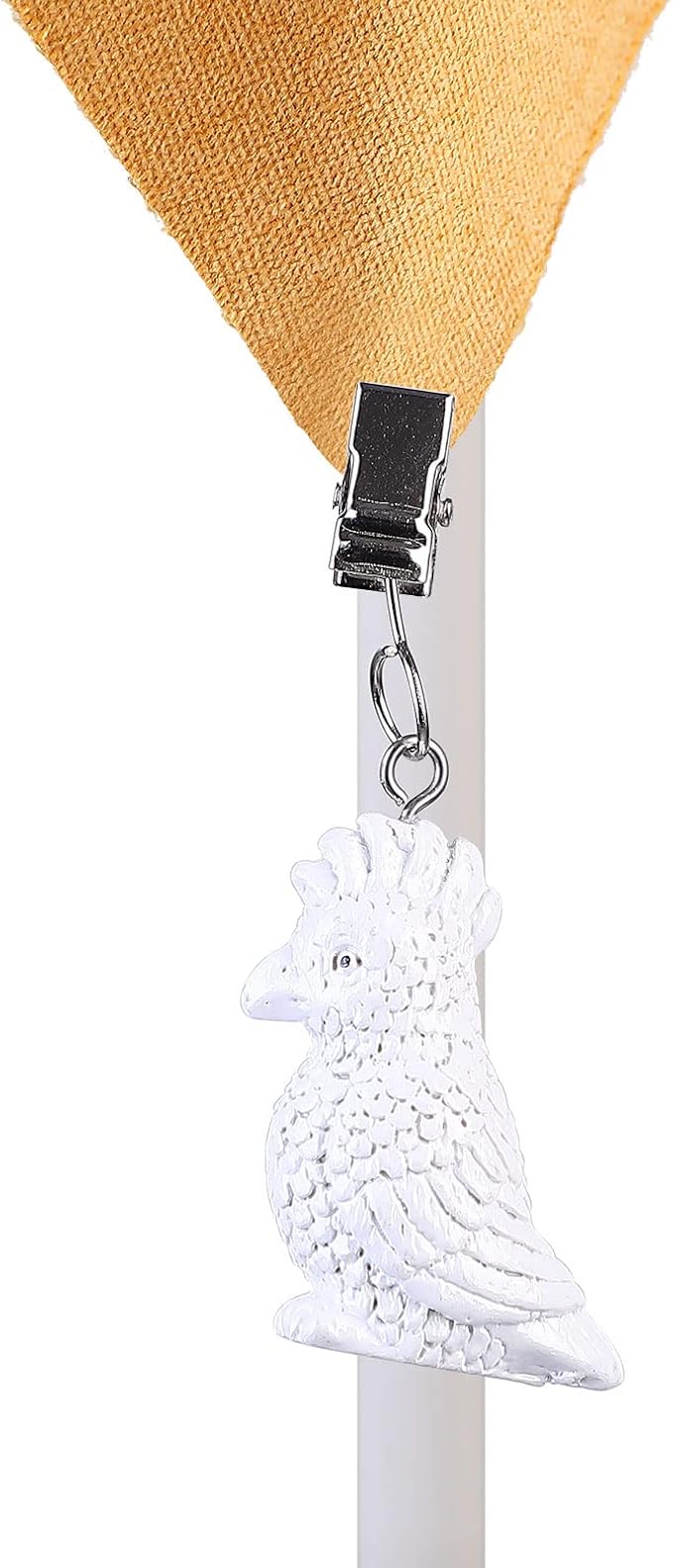 TwoFish Home Set of 4 White Macaw Tablecloth Weights Clips Handicraft White - Image 5