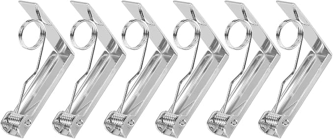 uxcell 6 Pack Tablecloth Clips, Stainless Steel Table Cloth Cover Clamps by uxcell