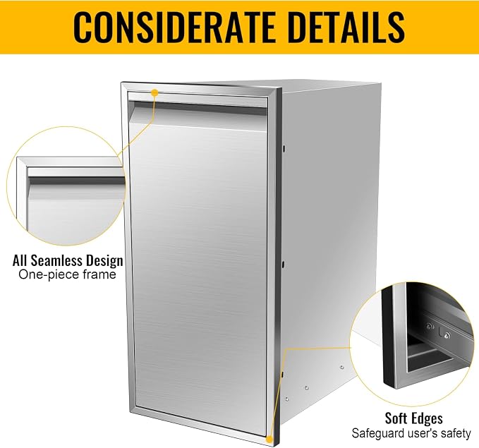 Outdoor Kitchen Drawers, Box Frame Style Flush Mount BBQ Drawer w/Stainless - Image 5