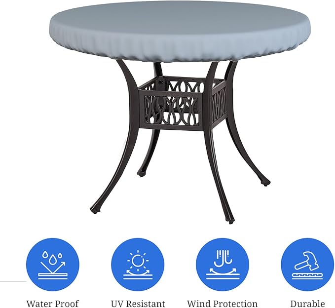 Covers & All Round Table Top Cover, 18 Oz Heavy Duty Waterproof UV & Weather - Image 3