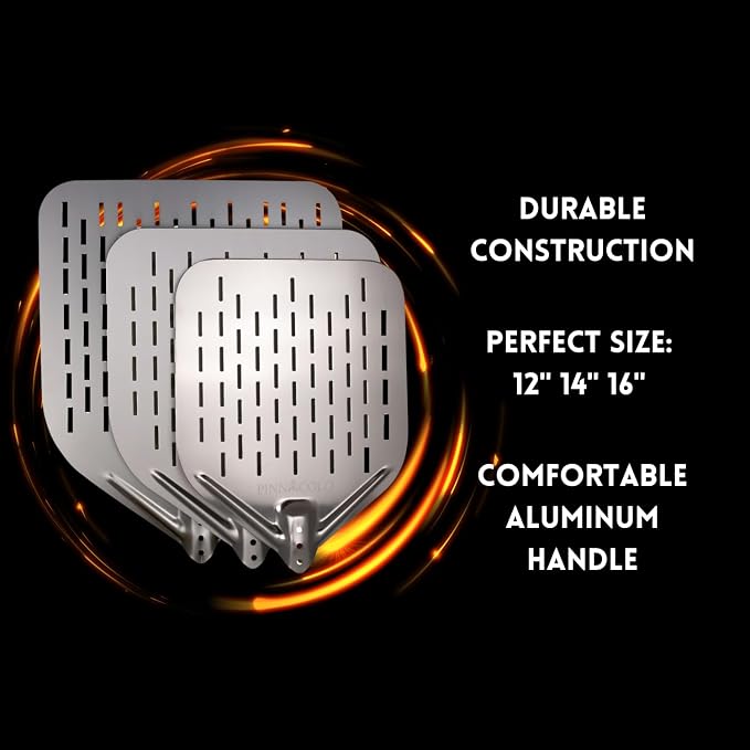 12 Inch Perforated Aluminum Pizza Peel - Image 3