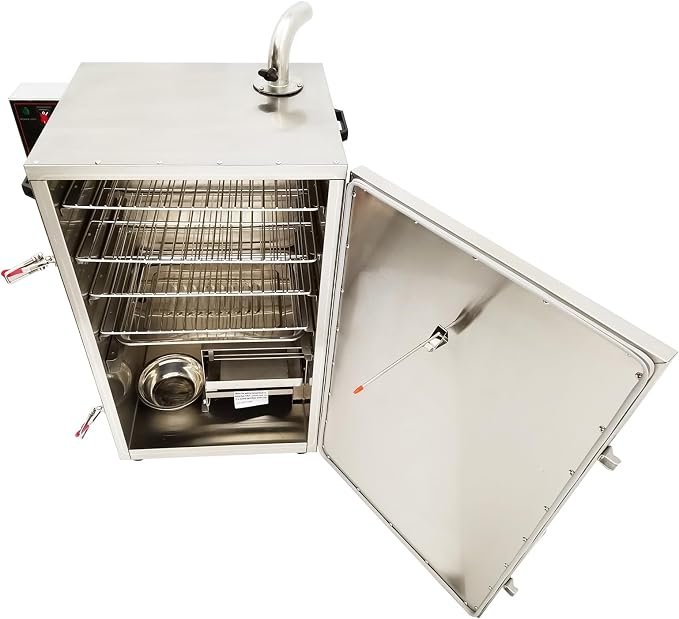 Electric BBQ Meat Smoker Commercial Vertical Digital Side Wood Chip Loader by Unknown