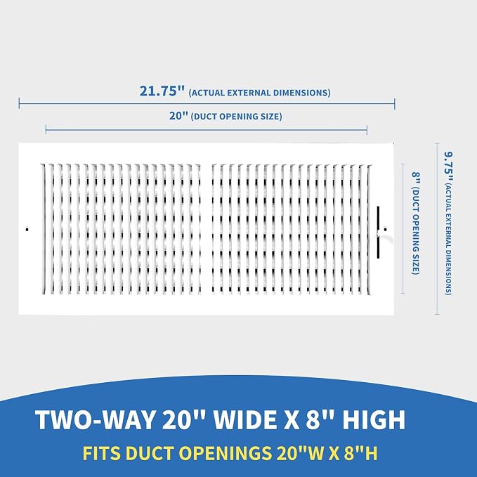 20x8 Vent Register, Vent Covers - Image 2