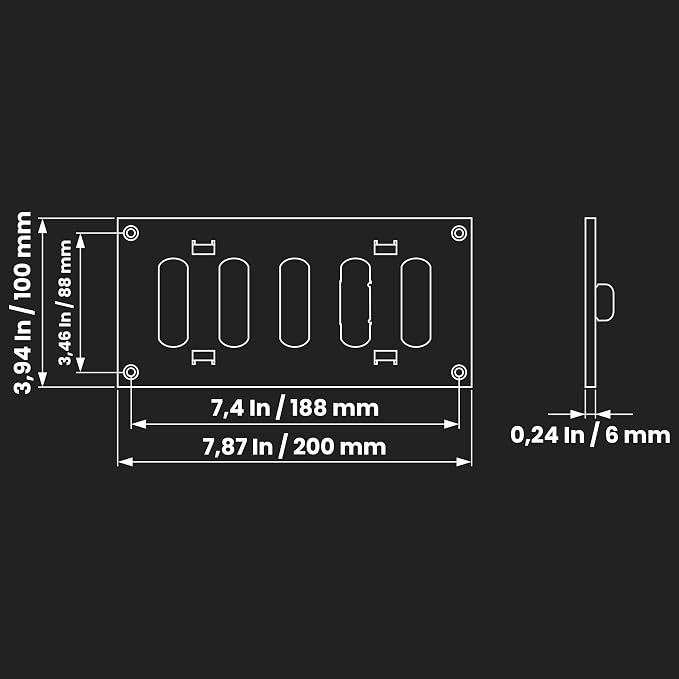 8" x 4" Inch Black Adjustable Air Wall Vent Cover - Image 2